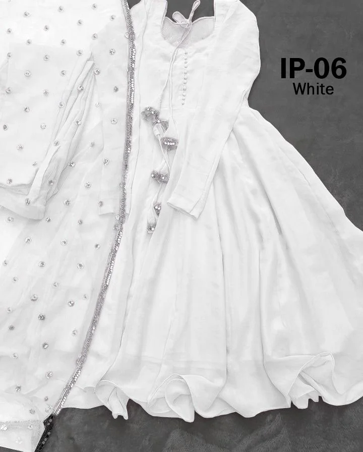 white christmas dresses Buy White Peacock Anarkali - Kzari – Kzari main image 0