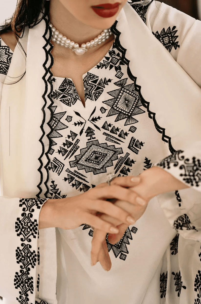 Embroidered Farshi Shalwar 3 piece