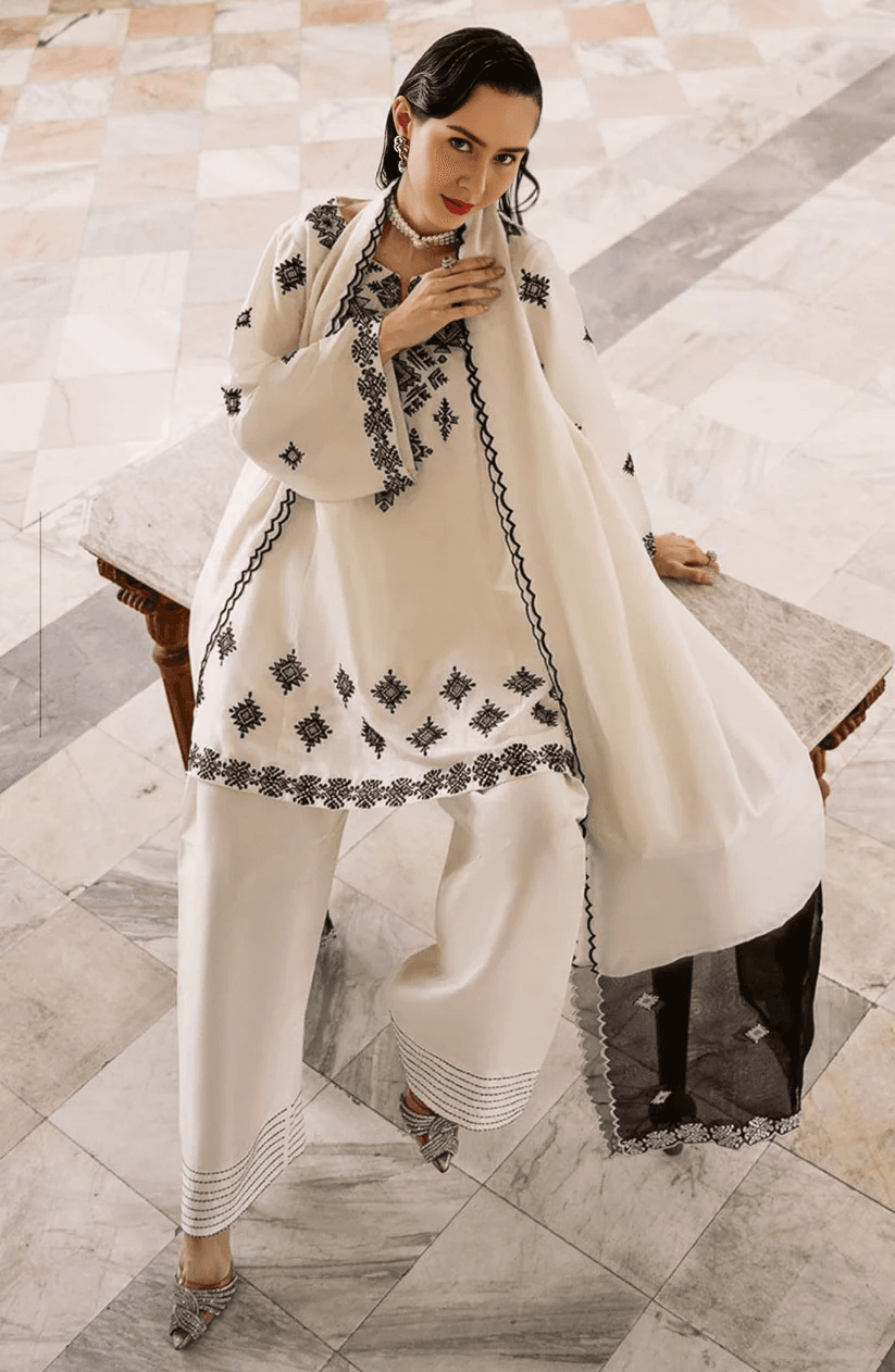 Embroidered Farshi Shalwar 3 piece