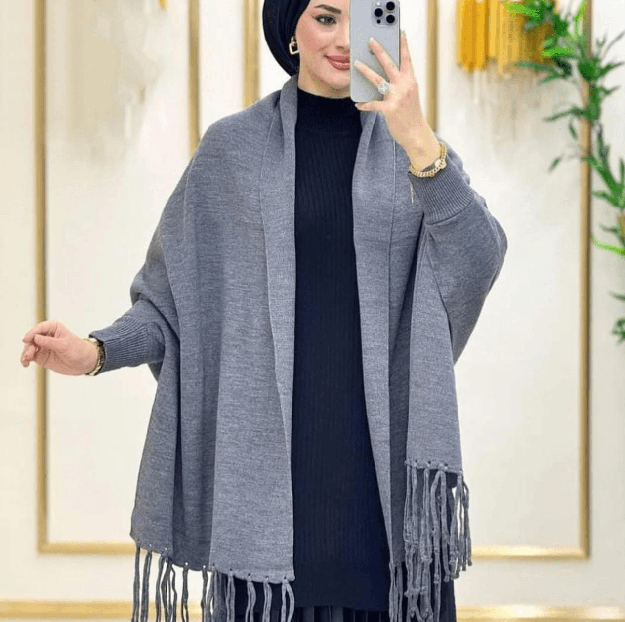 Batwing Poncho Style Shawl