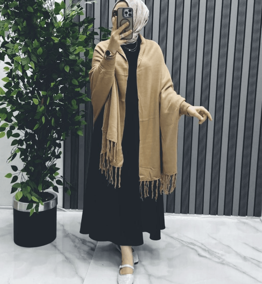 Batwing Poncho Style Shawl