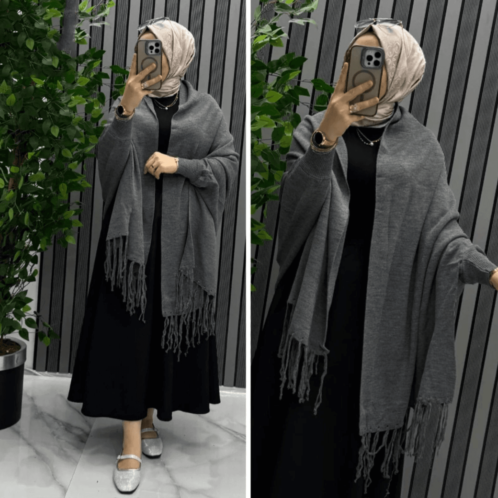 Batwing Poncho Style Shawl