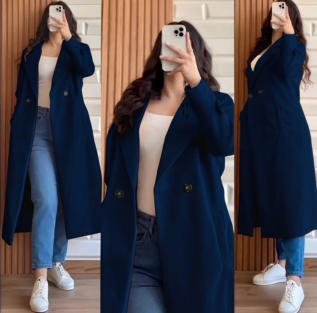 Fashionable Winter Pocket Long Coat