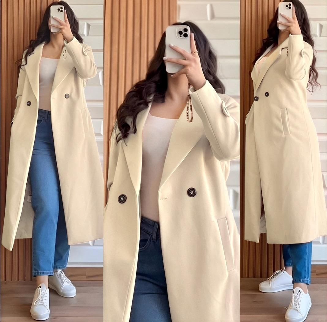 Fashionable Winter Pocket Long Coat