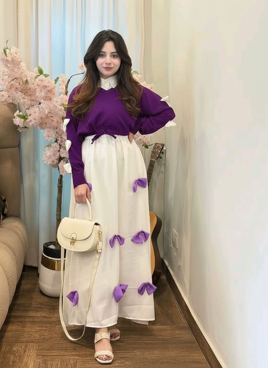 Modish Western Bow Maxi & Top Set