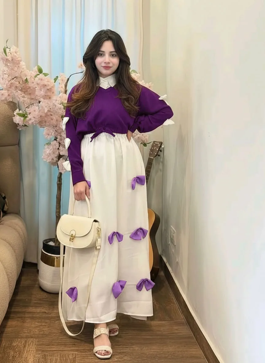 Modish Western Bow Maxi & Top Set