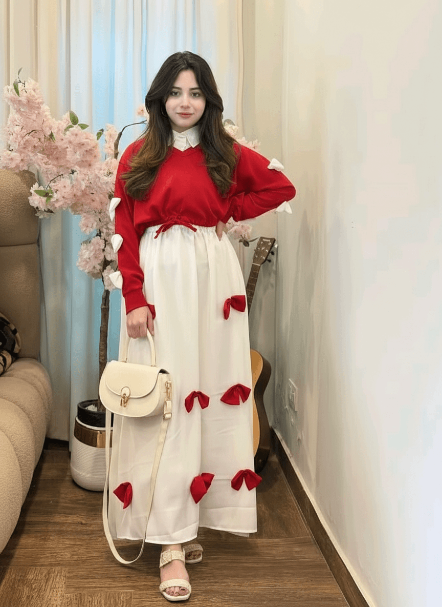 Modish Western Bow Maxi & Top Set