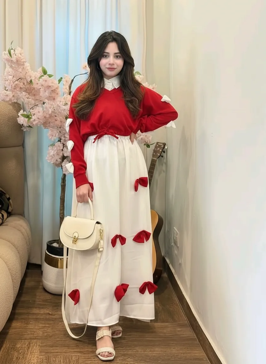 Modish Western Bow Maxi & Top Set