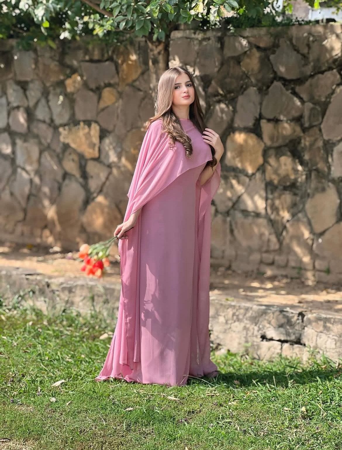 Modest Party Wear Cape Maxi 2-Piece