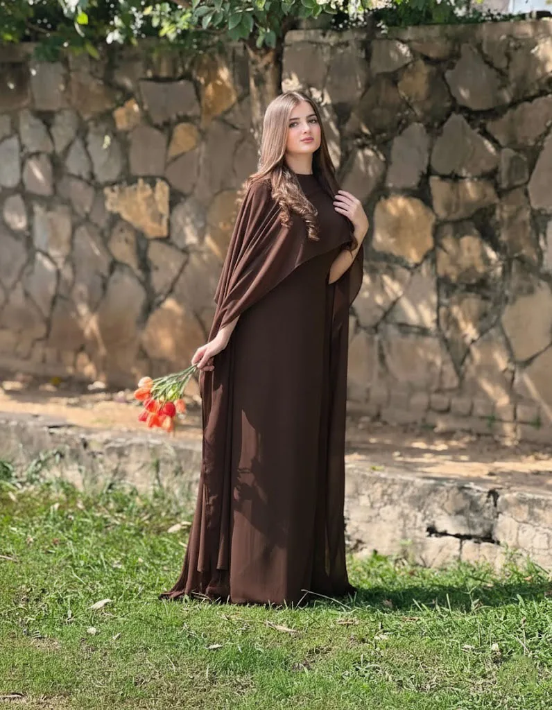 Modest Party Wear Cape Maxi 2-Piece