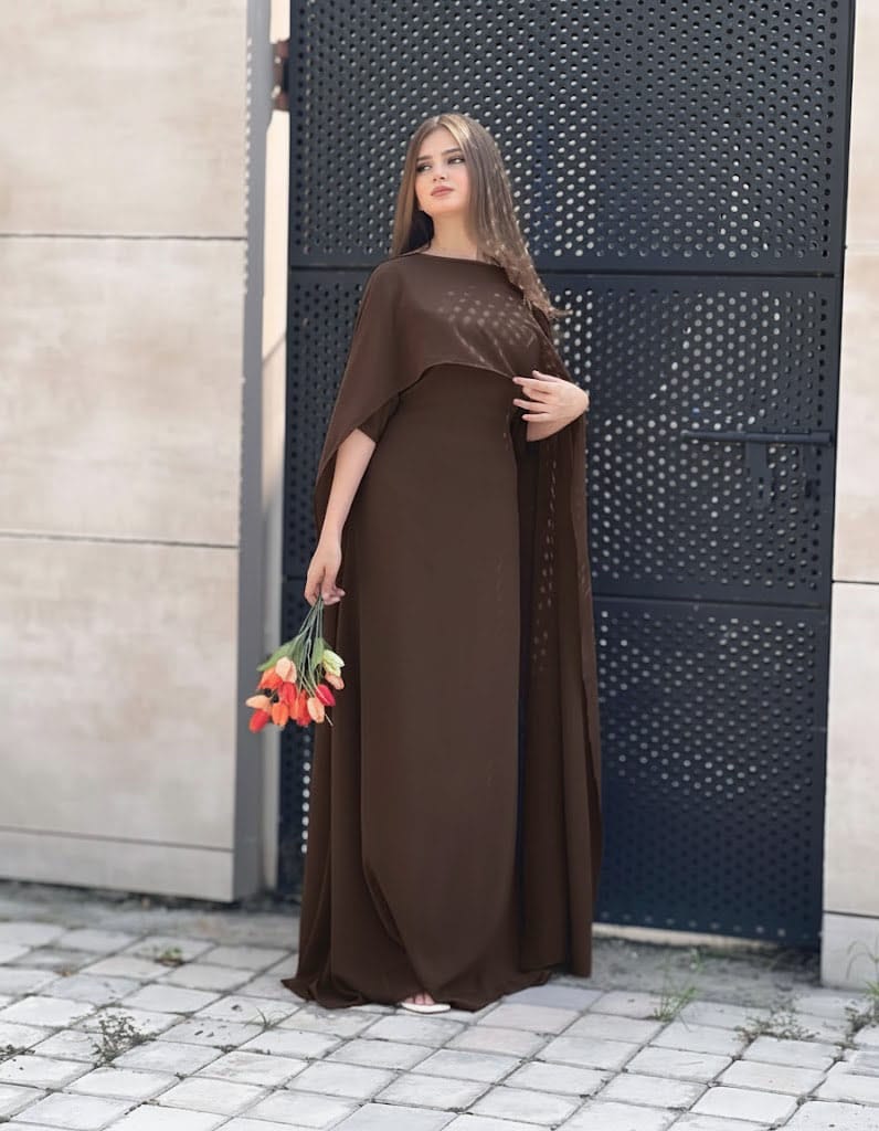 Modest Party Wear Cape Maxi 2-Piece