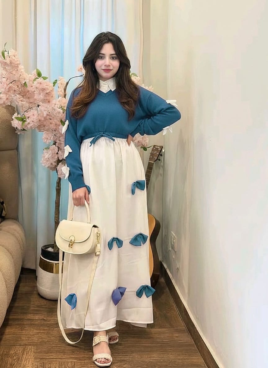 Modish Western Bow Maxi & Top Set