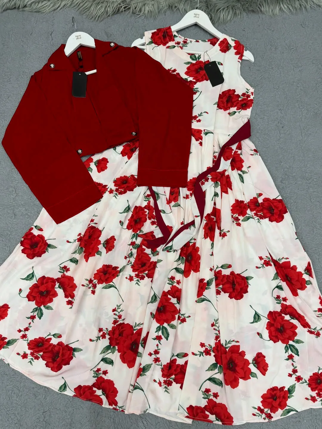 Western Floral Maxi & Koti 2-Piece Set