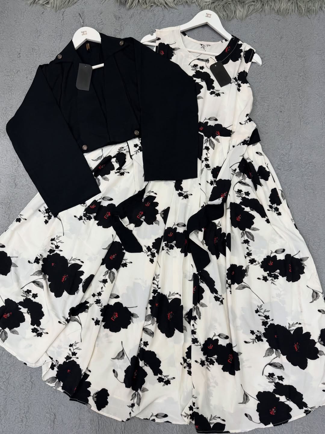 Western Floral Maxi & Koti 2-Piece Set