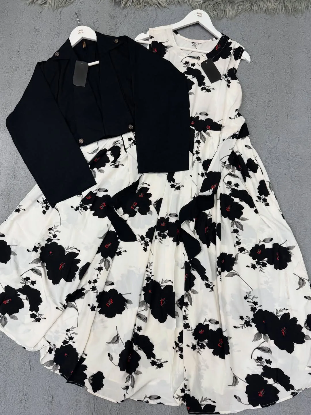 Western Floral Maxi & Koti 2-Piece Set
