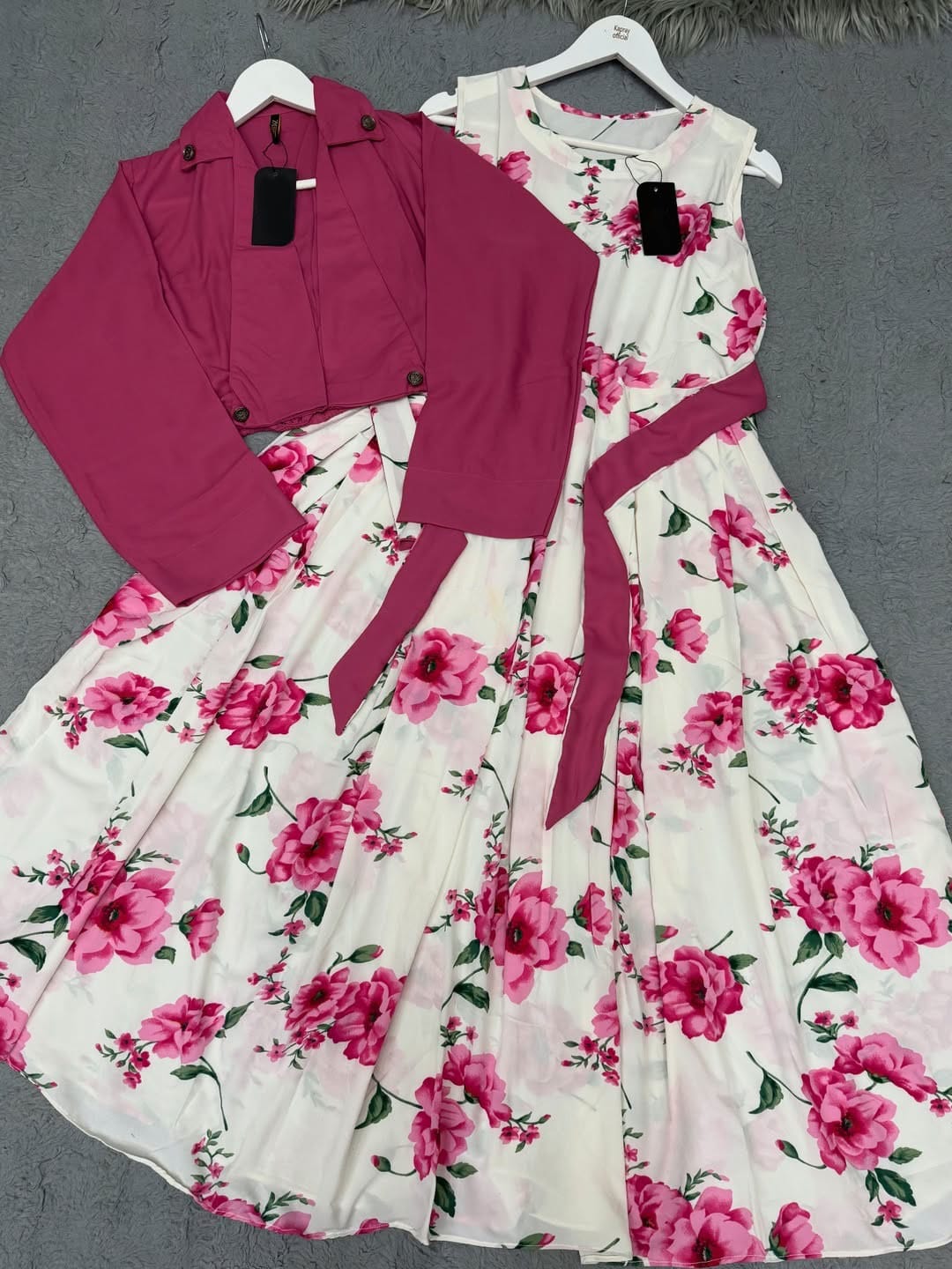Western Floral Maxi & Koti 2-Piece Set
