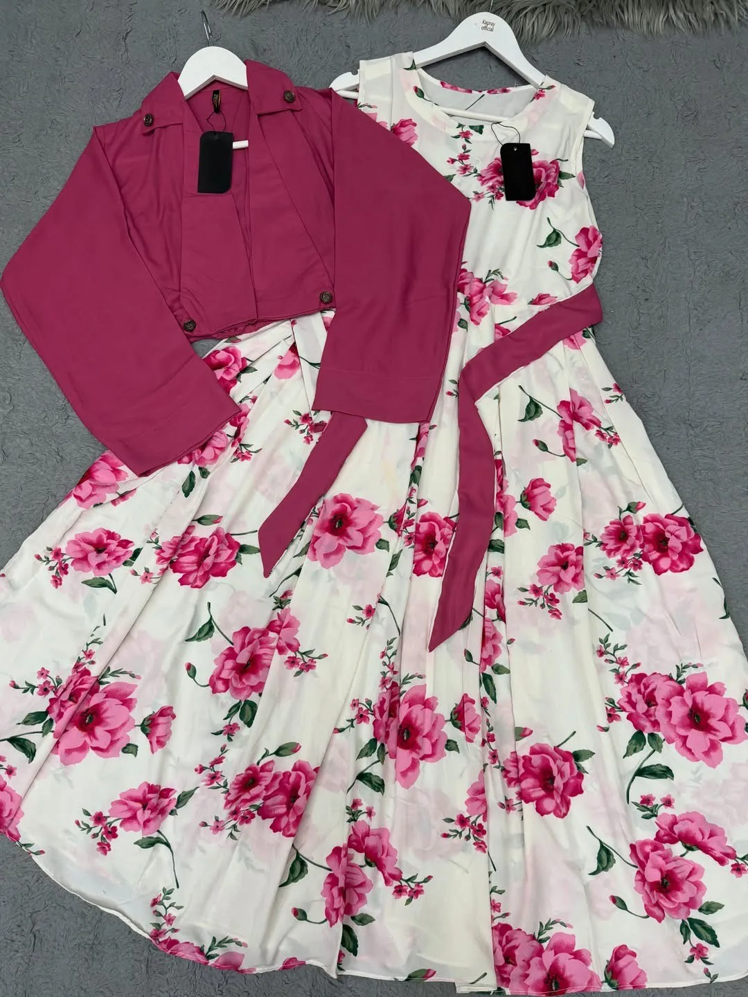 Western Floral Maxi & Koti 2-Piece Set