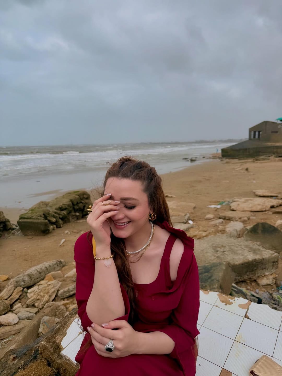 Modest Western Style Koti Frock Set