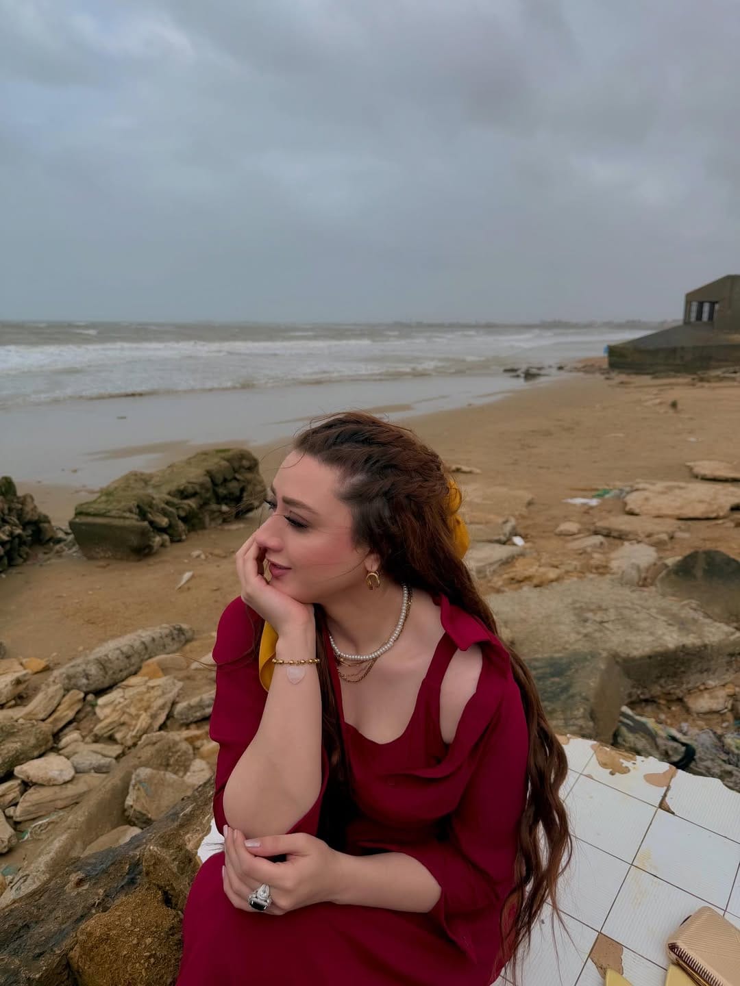 Modest Western Style Koti Frock Set