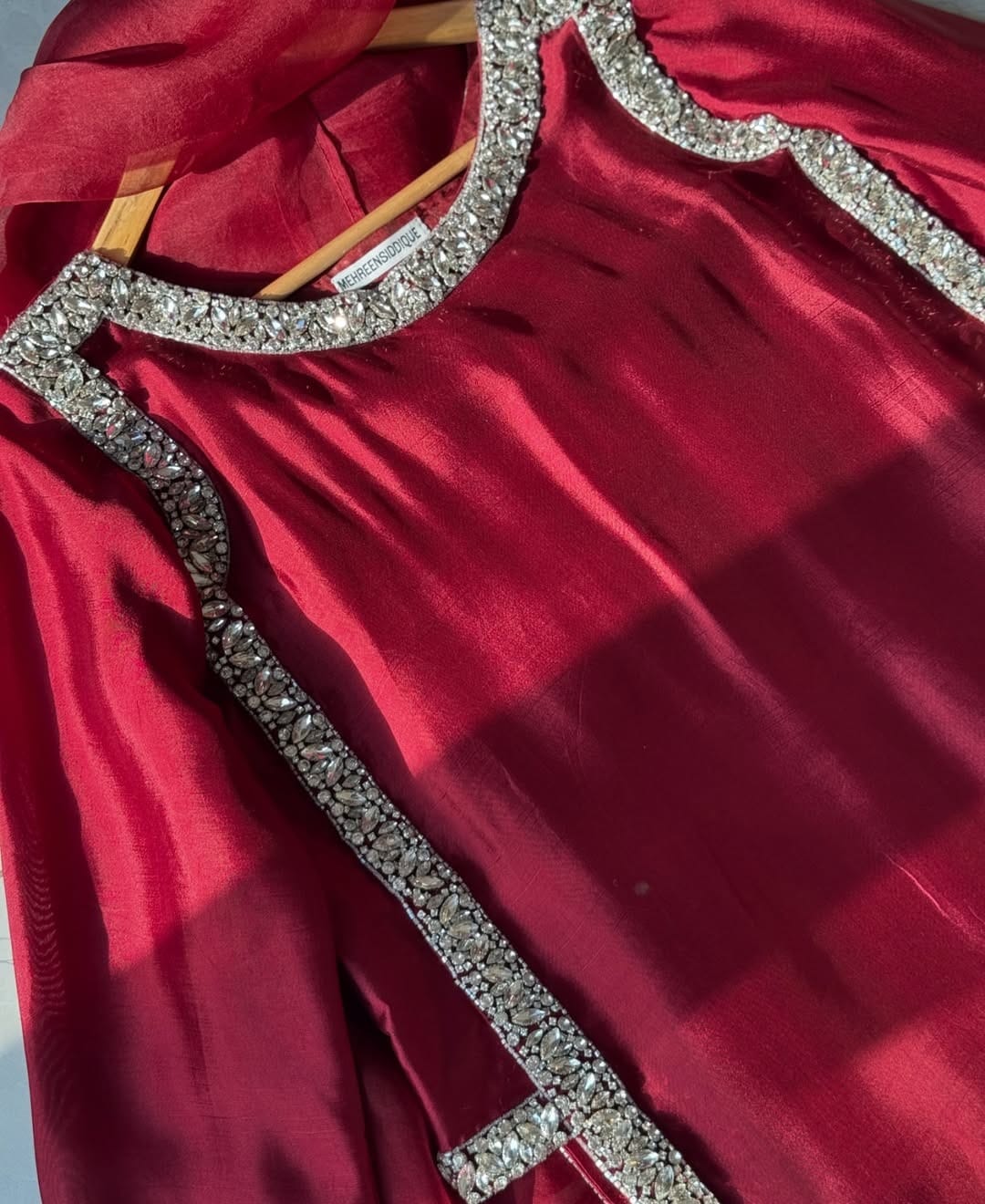 Hania Lace Work Silk 3-Piece Set