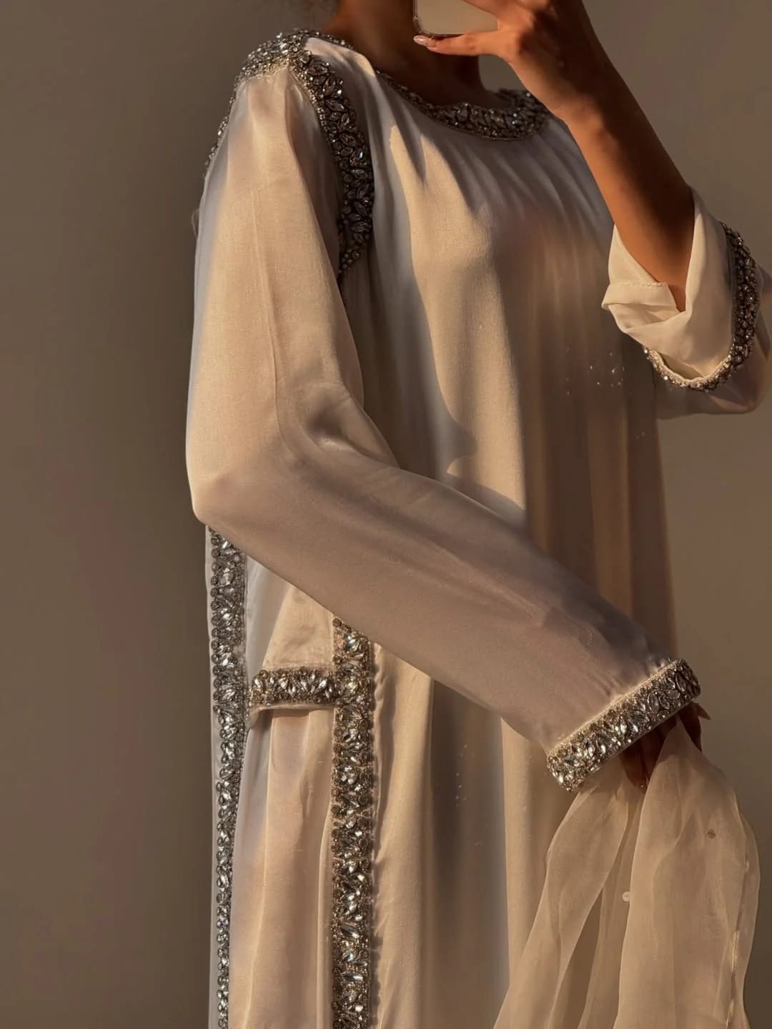 Hania Lace Work Silk 3-Piece Set