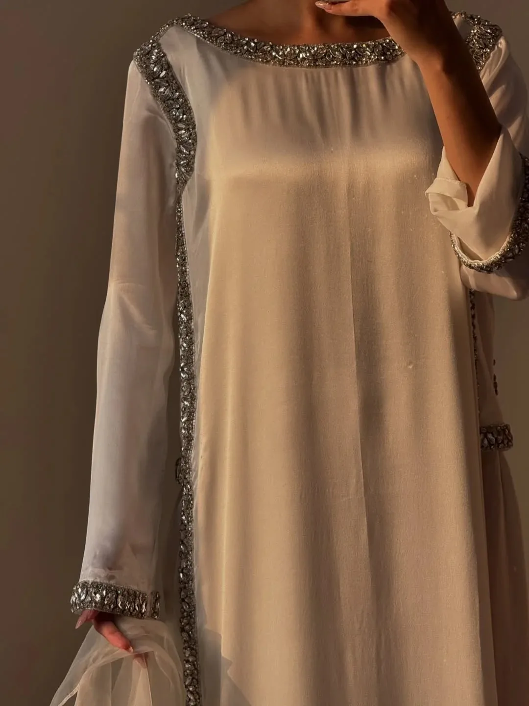 Hania Lace Work Silk 3-Piece Set