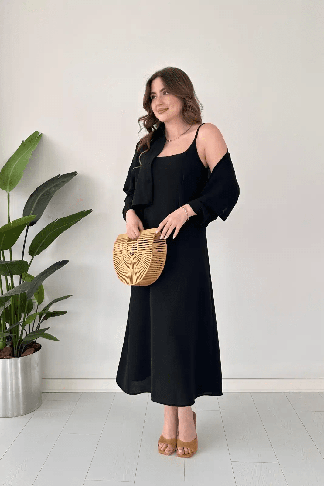 Modest Western Style Koti Frock Set