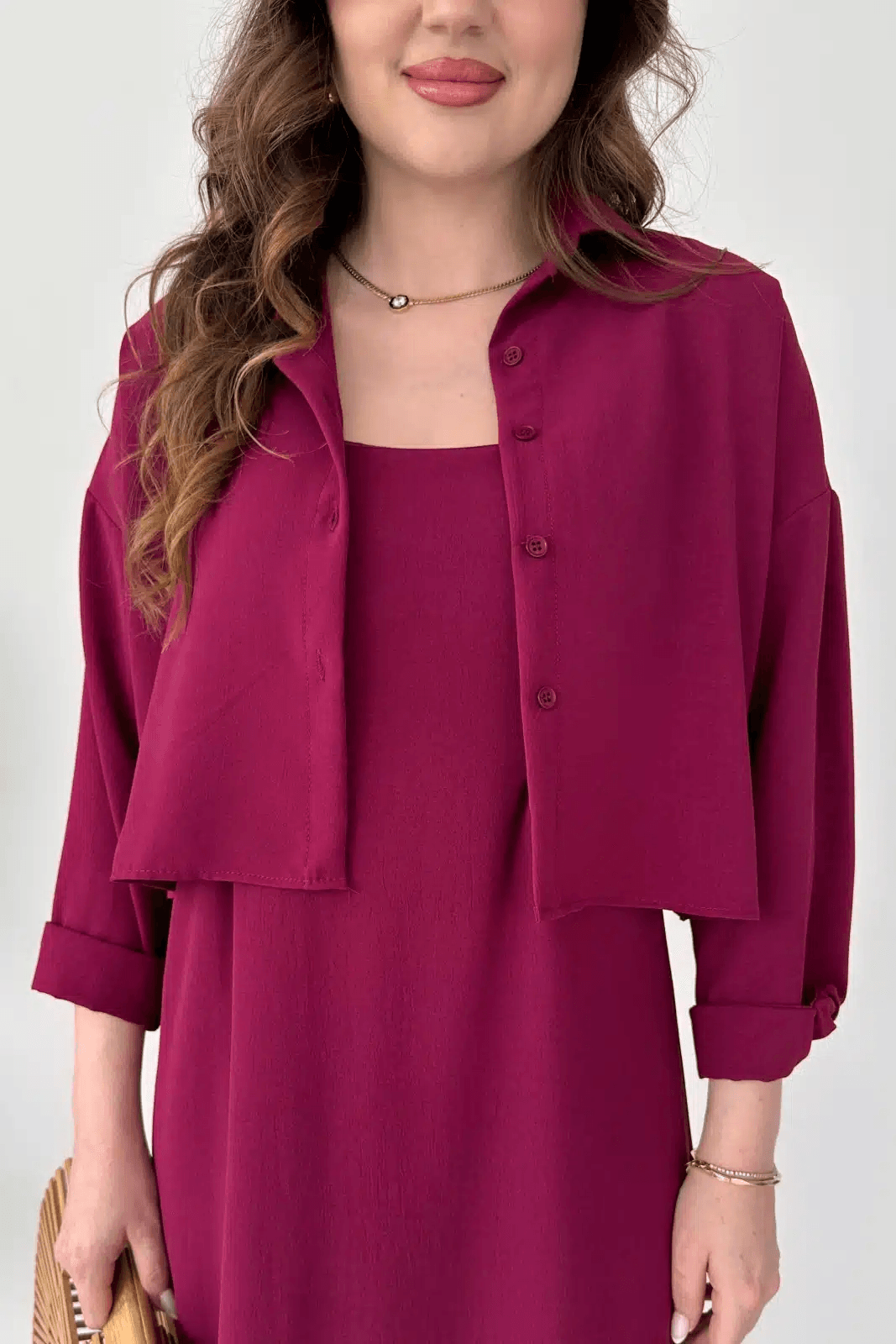 Modest Western Style Koti Frock Set