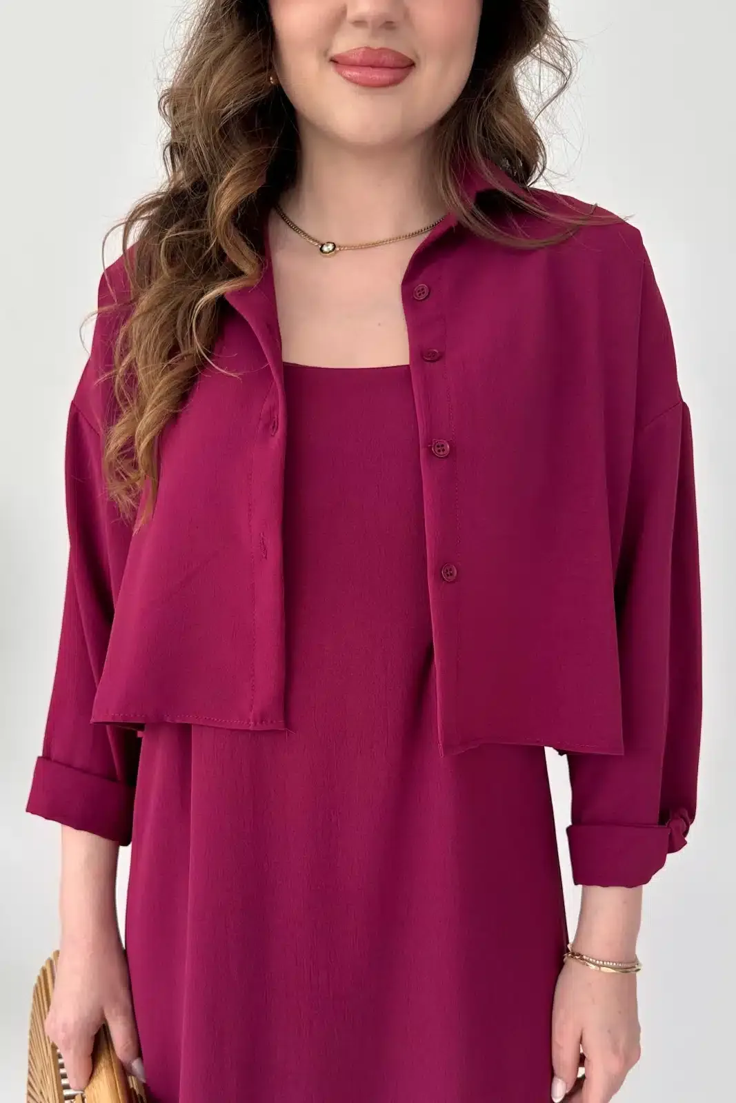Modest Western Style Koti Frock Set