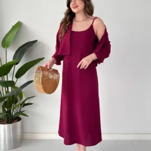 Modest Western Style Koti Frock Set