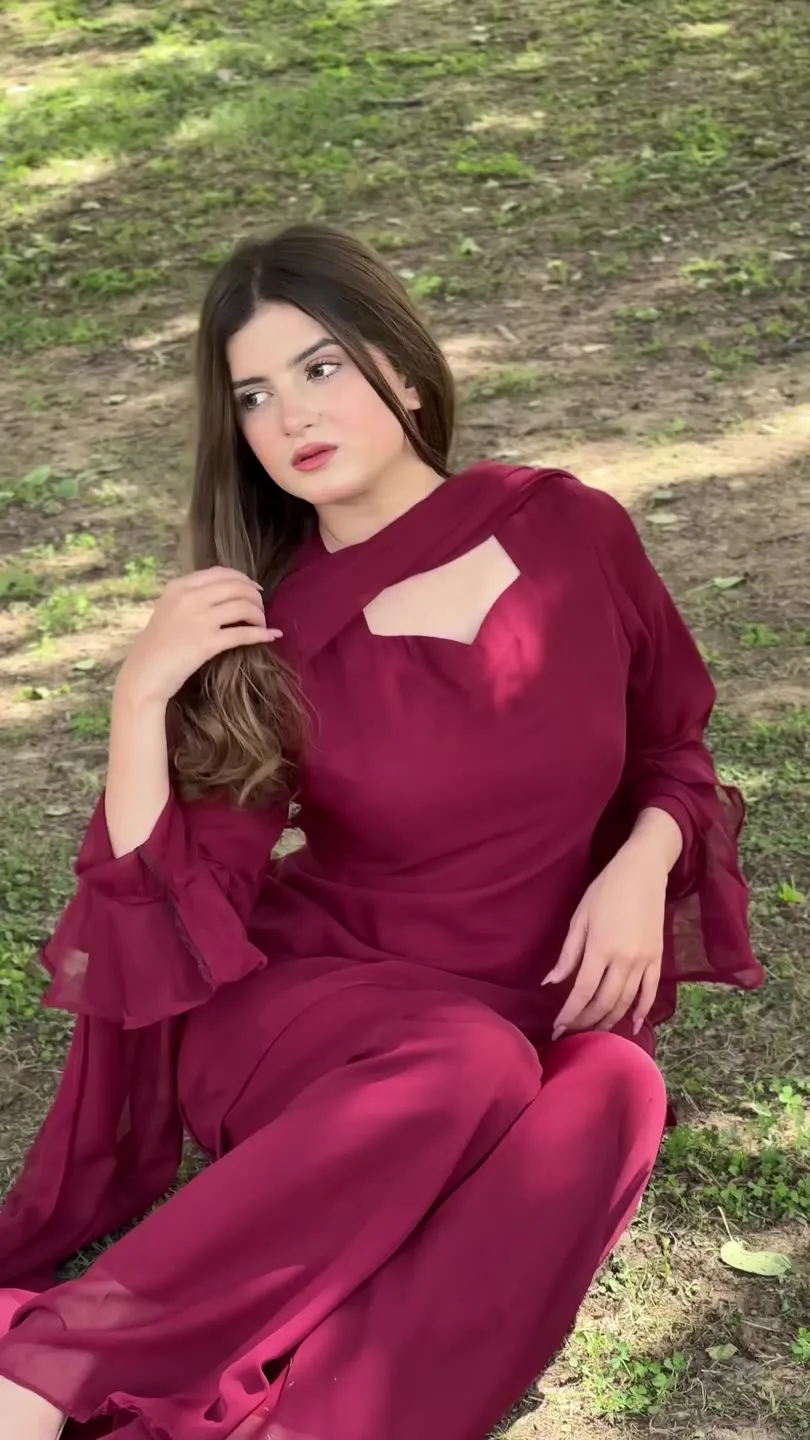 Eastern Short Shirt & Palazzo Chiffon 3-Piece Set