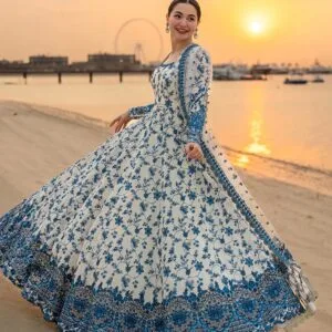 Faiza Saqlain Hania Printed Maxi