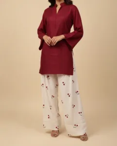 Elegant Cherry Style Farshi & Kurti Set