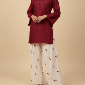 Elegant Cherry Style Farshi & Kurti Set