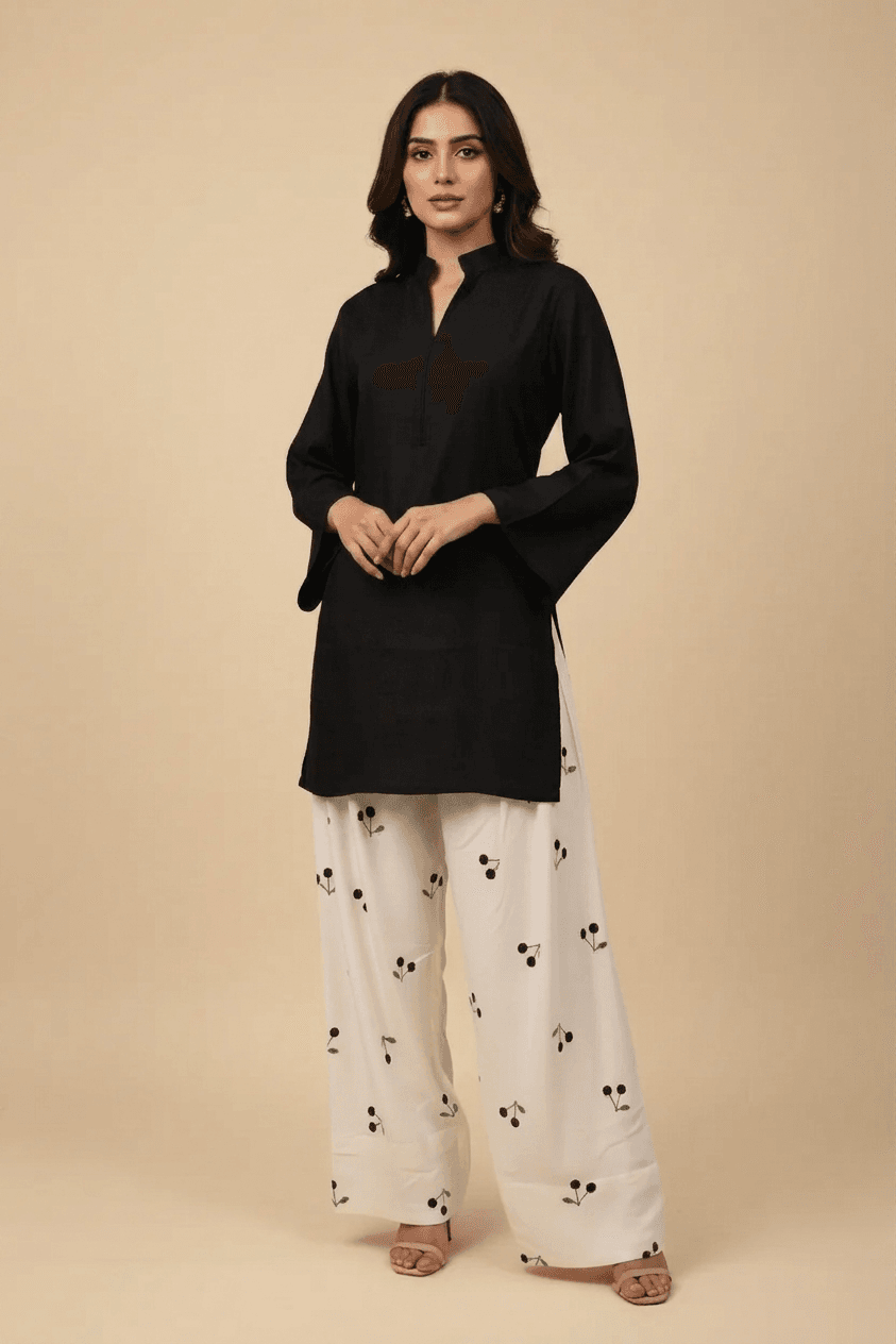 Elegant Cherry Style Farshi & Kurti Set