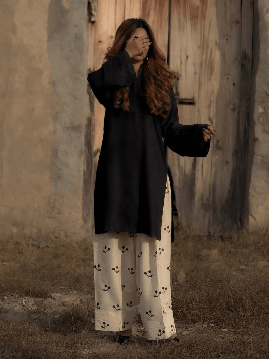 Elegant Cherry Style Farshi & Kurti Set