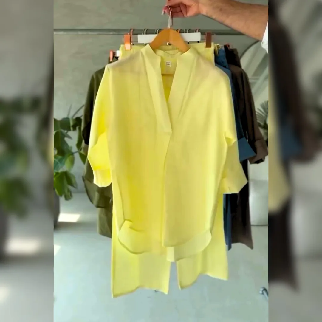 Solid Kurta Paint 2-Piece Co-Ord Set