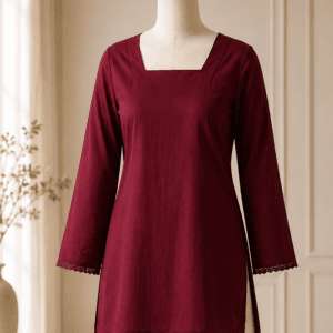 Classic Lace-Up Back Kurta Top