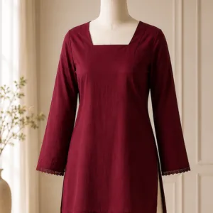 Classic Lace-Up Back Kurta Top