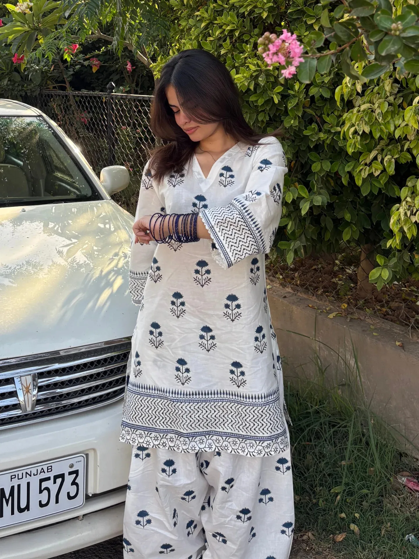 Elegant Printed Farshi Shalwar Co-Ord Set
