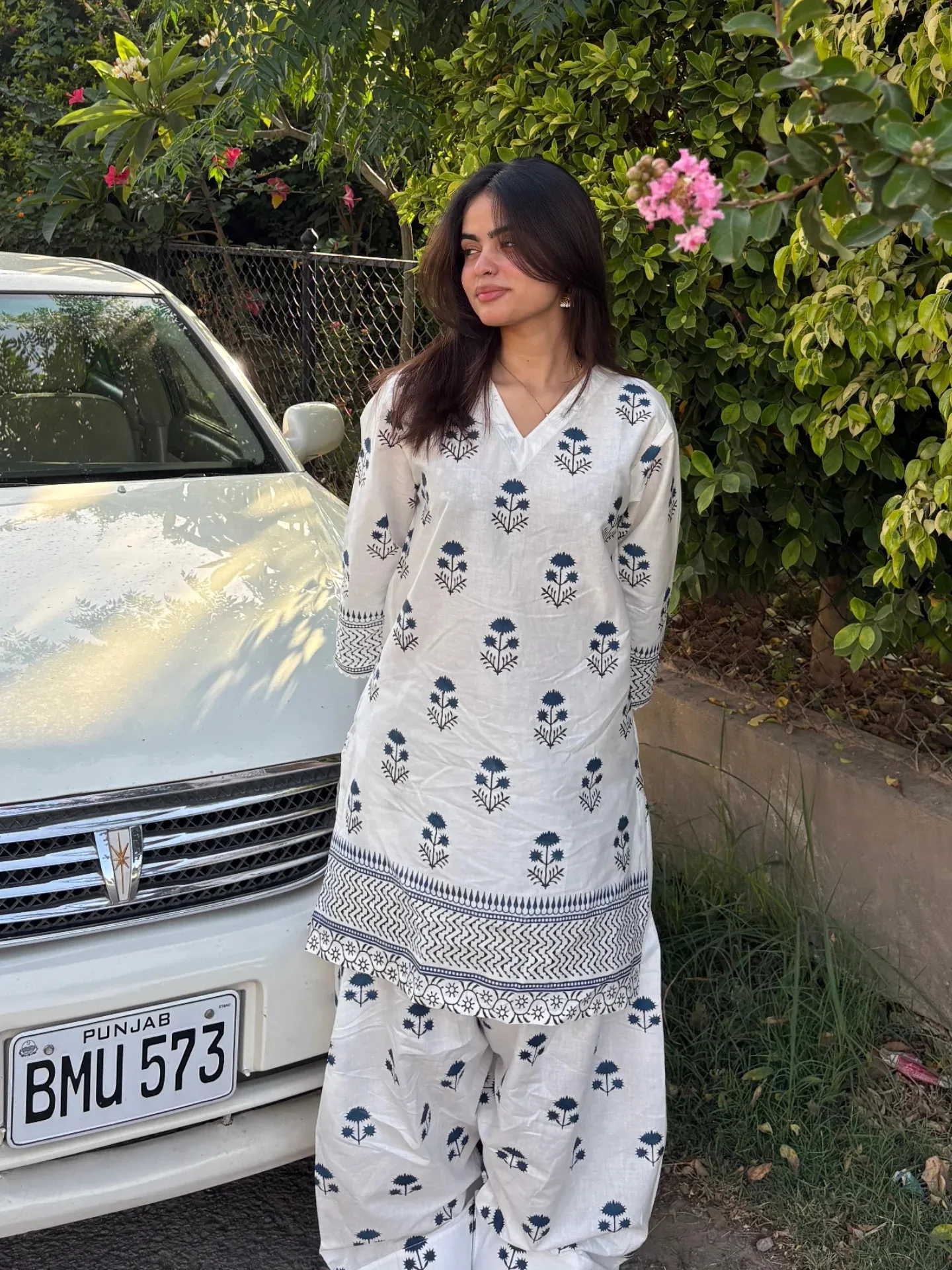 Elegant Printed Farshi Shalwar Co-Ord Set