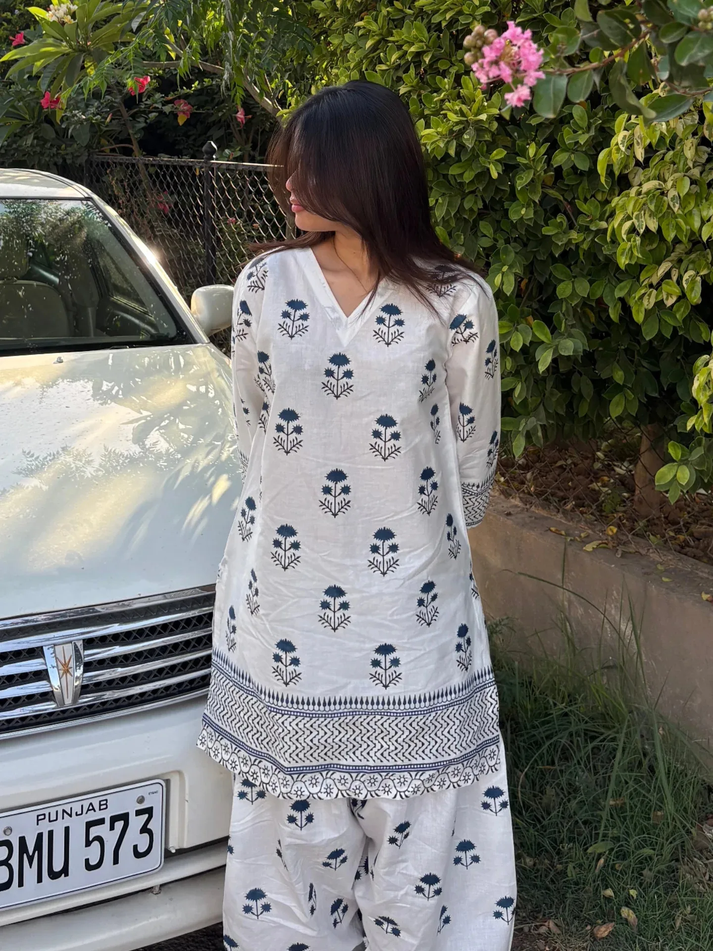 Elegant Printed Farshi Shalwar Co-Ord Set