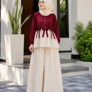 Modest Bow Top & Flapper Set 2-Piece