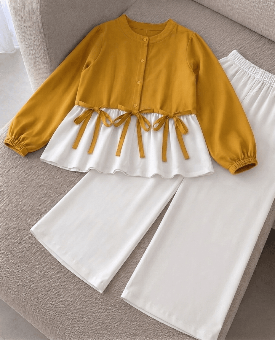 Modest Bow Top & Flapper Set 2-Piece