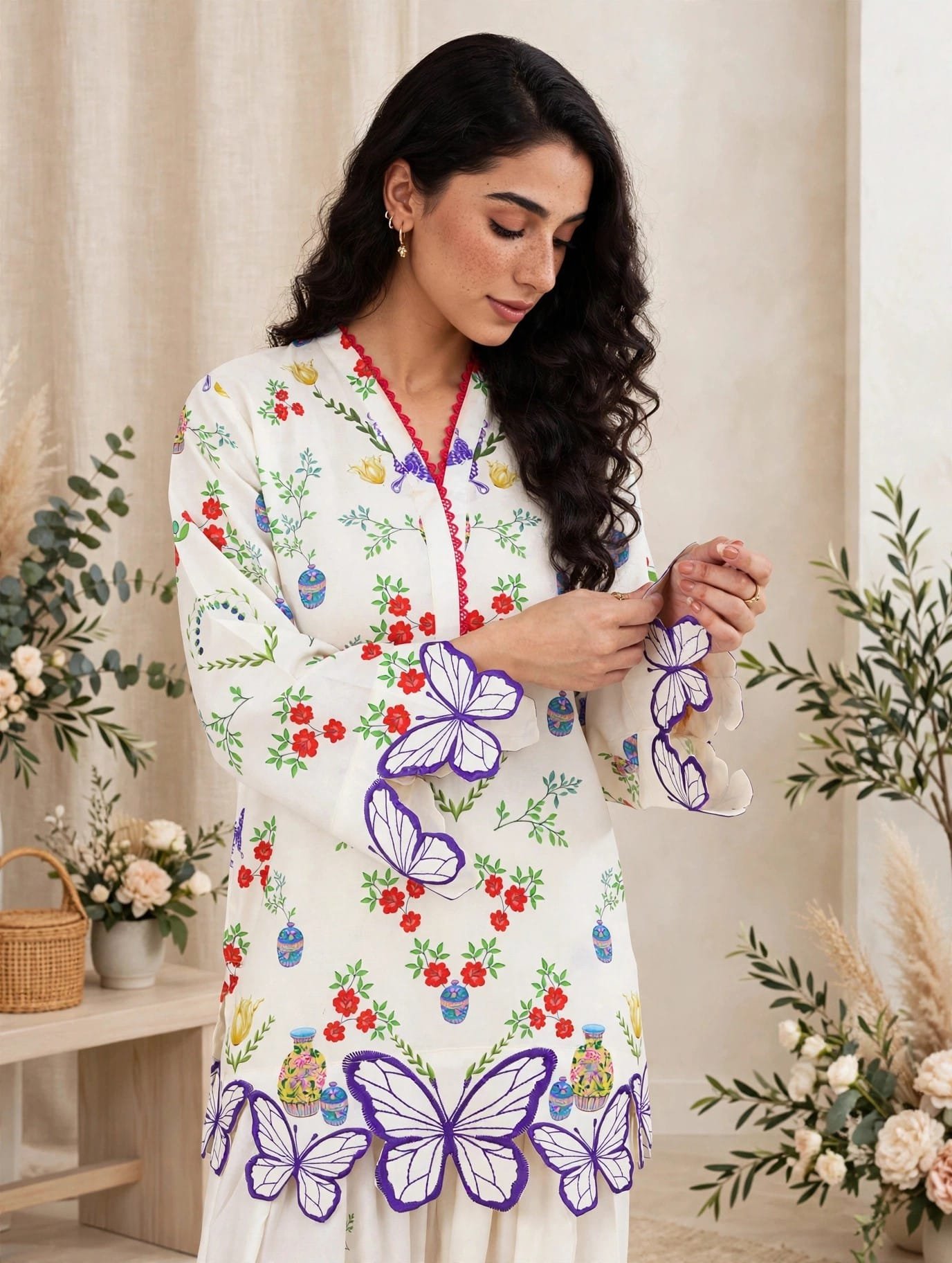 Bloom Butterfly Farshi Co-Ord Set