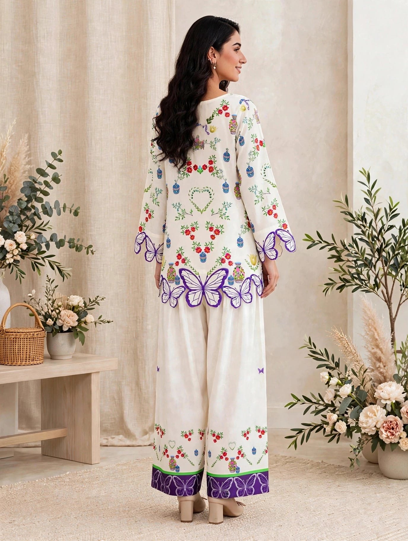 Bloom Butterfly Farshi Co-Ord Set